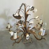 Flower wreath chandelier, 60s