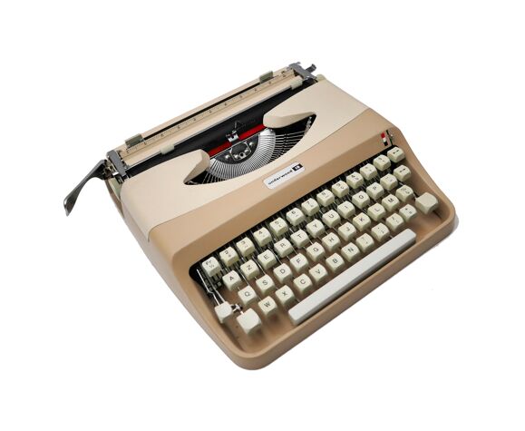 Machine à écrire beige underwood 18 vintage révisée ruban neuf