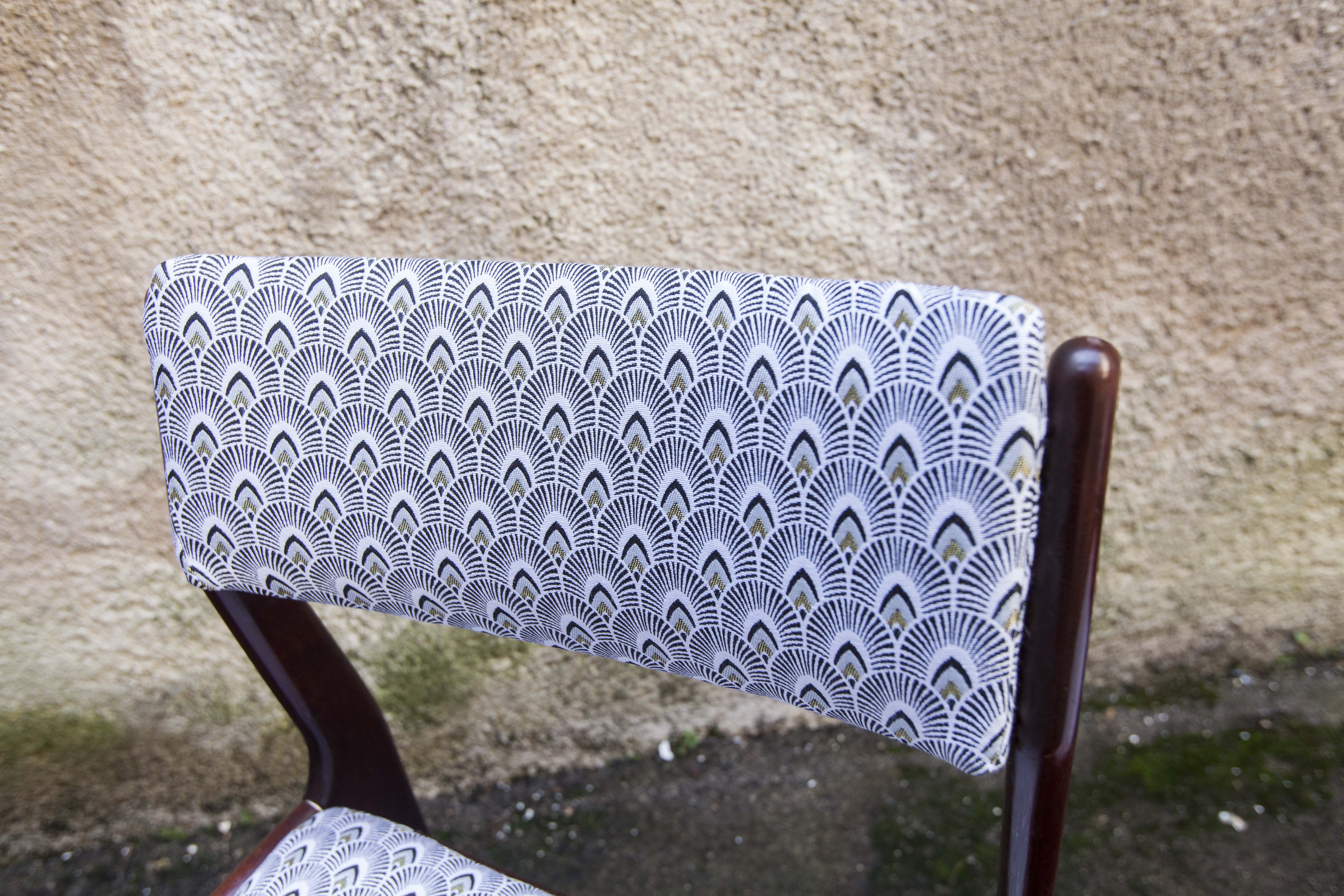 4 restored Scandinavian rosewood chairs