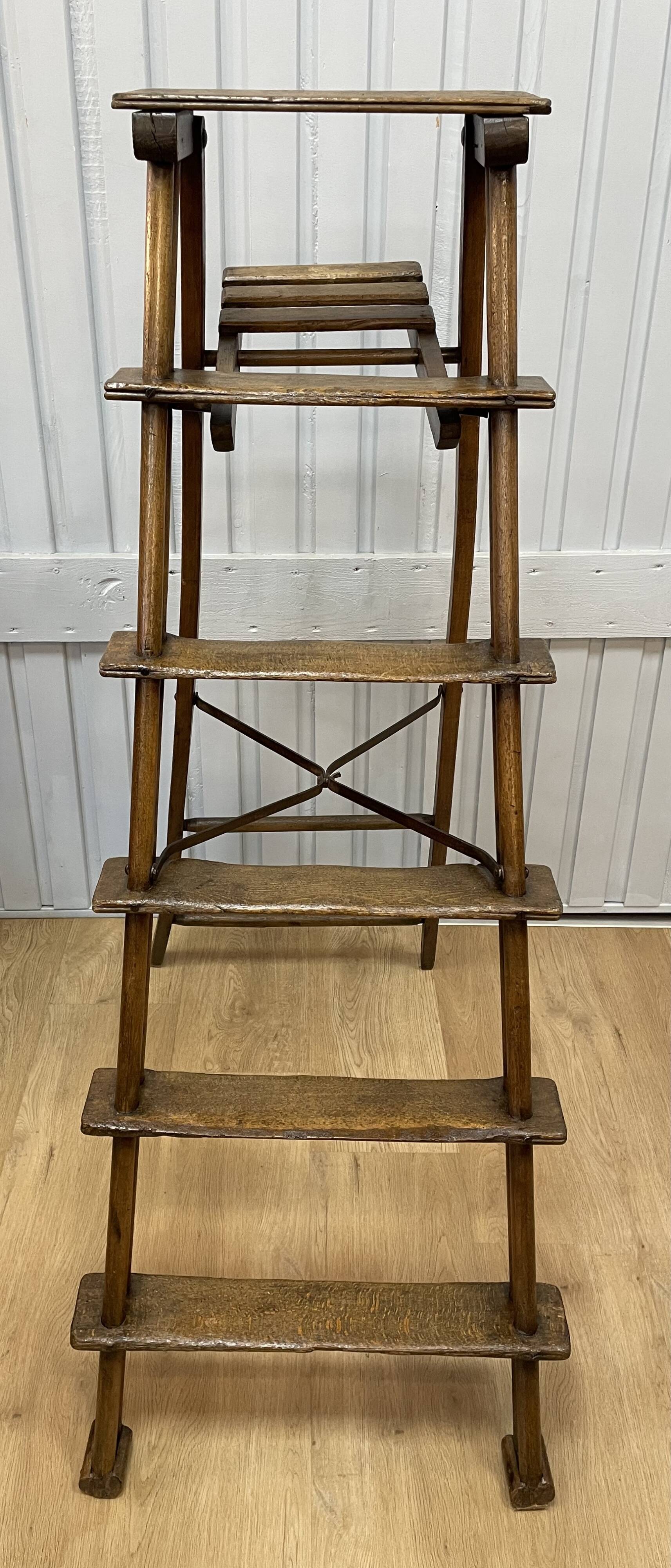19th century library stepladder