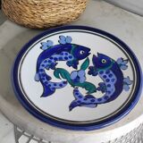Assiette décorative murale poisson