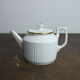 Mehun porcelain white teapot and porcelain gold