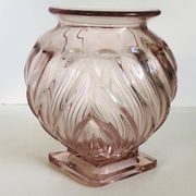Vase en verre art déco Rosaline par Rudolf Schrötter pour Inwald