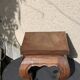 Plant holder, wooden saddle, old base