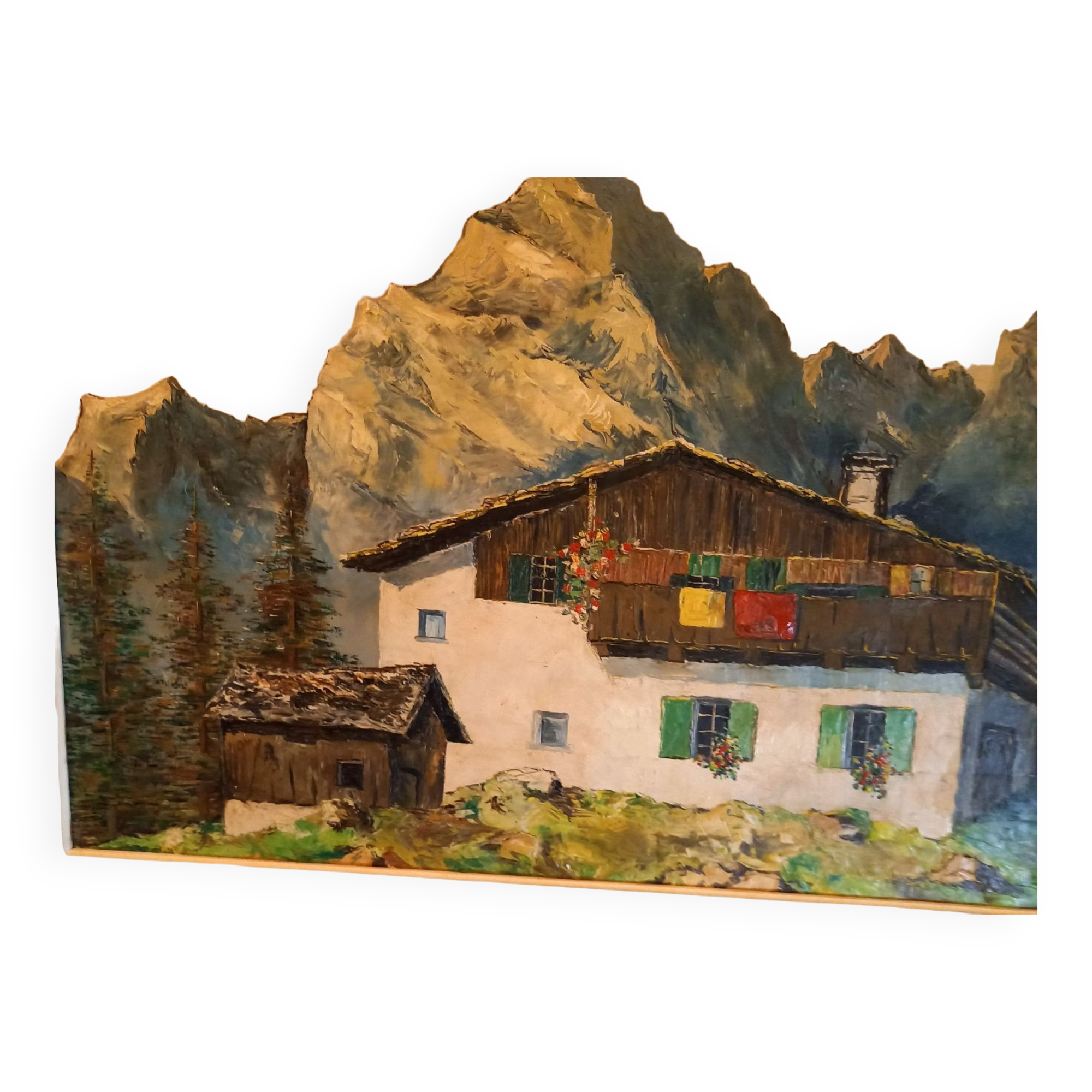 Tableau peint sur toile à l'huile paysage