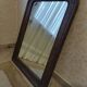 mirror carved wooden semi-circle frame 60x70cm