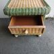 Pair of rattan and wicker bedside tables, 70s