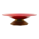 Modern red vide poche / centerpiece, Sevres France 1940s