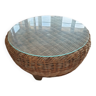 Rattan coffee table