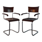 Pair of Mücke Melder chairs, Czech Bauhaus 1930s