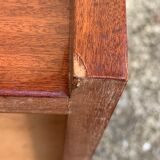 Vintage varnished teak chest of drawers 1970
