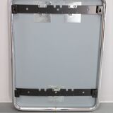 1980s Italian Rectangular Mirror in Tubular Chrome Plated Frame