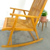 Fauteuil à bascule en rotin Design Hellerau