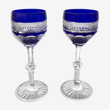 Lot de 2 verres en cristal Saint Louis