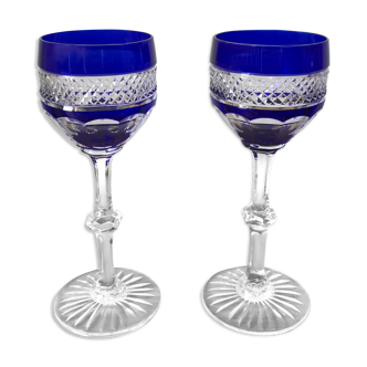 Lot of 2 St. Louis crystal glasses