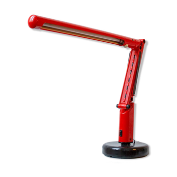 Lampe de bureau vintage Lucifer rouge par Tom Ahlström & Hans Ehrich p