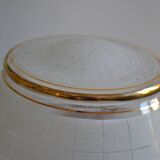Art Deco table lamp with granite glass globe