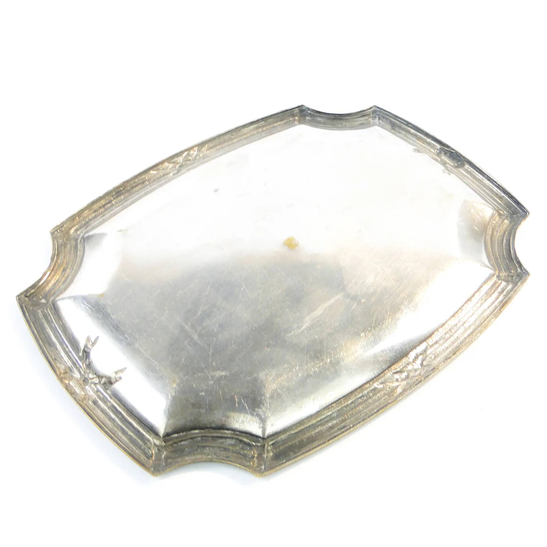 Business card tray, silver-plated brass, France, 1920s
