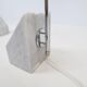 Pair of Bergboms marble and steel floor lamps from the mid-century, 1970s, Sweden.