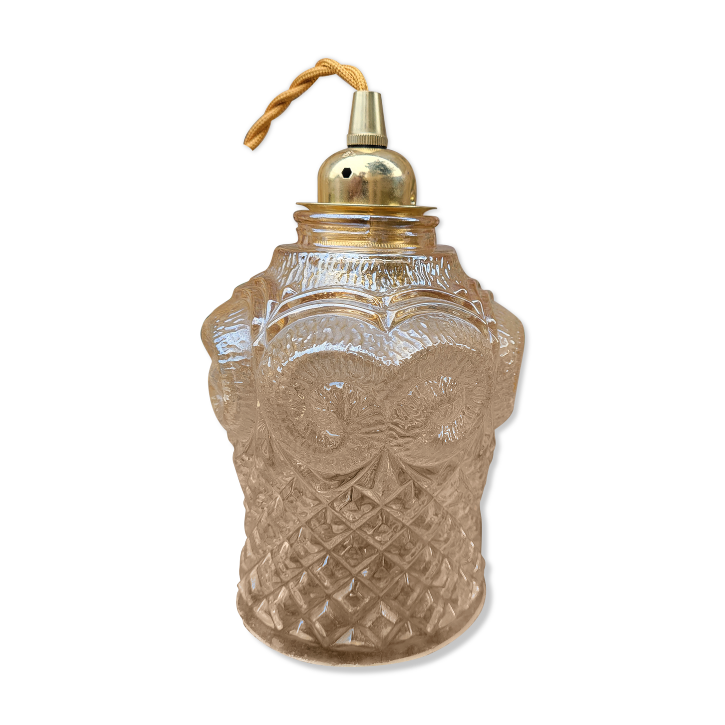 Moulded glass globe walking lamp