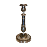 Silver metal candle holder