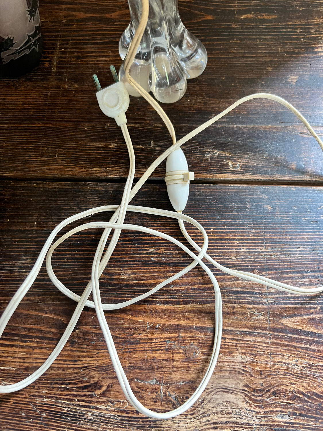 Crystal bedside lamp foot