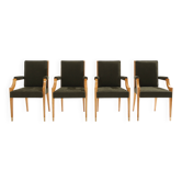 Set de fauteuils en frêne Néoclassiques d’André Arbus 1940