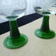 Set of 5 Alsace wine glasses Engraved decoration Baluster leg