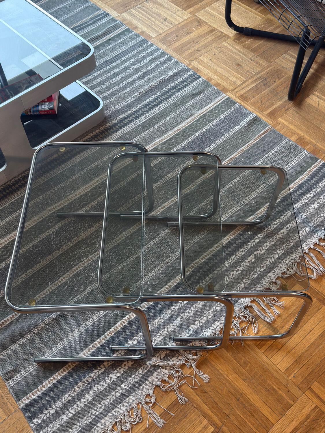 Vintage nesting tables from the 1970s.