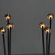 Paire de rares lampadaires chromés de Jules Dewaele