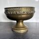 Vintage brass footed bowl, Italian decoration.