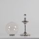 Space age table lamp by Doria Leuchten with chrome and glass, 1970s