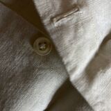 Pair of linen pillowcases with openwork and polka dots without monogram