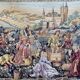 Large Tapestry of Halluin "The Grape Harvest at the Castle", Halluin Stitch