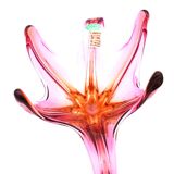"Starfish" bowl by Murano – Fuchsia Pink & Amber – Circa 1960