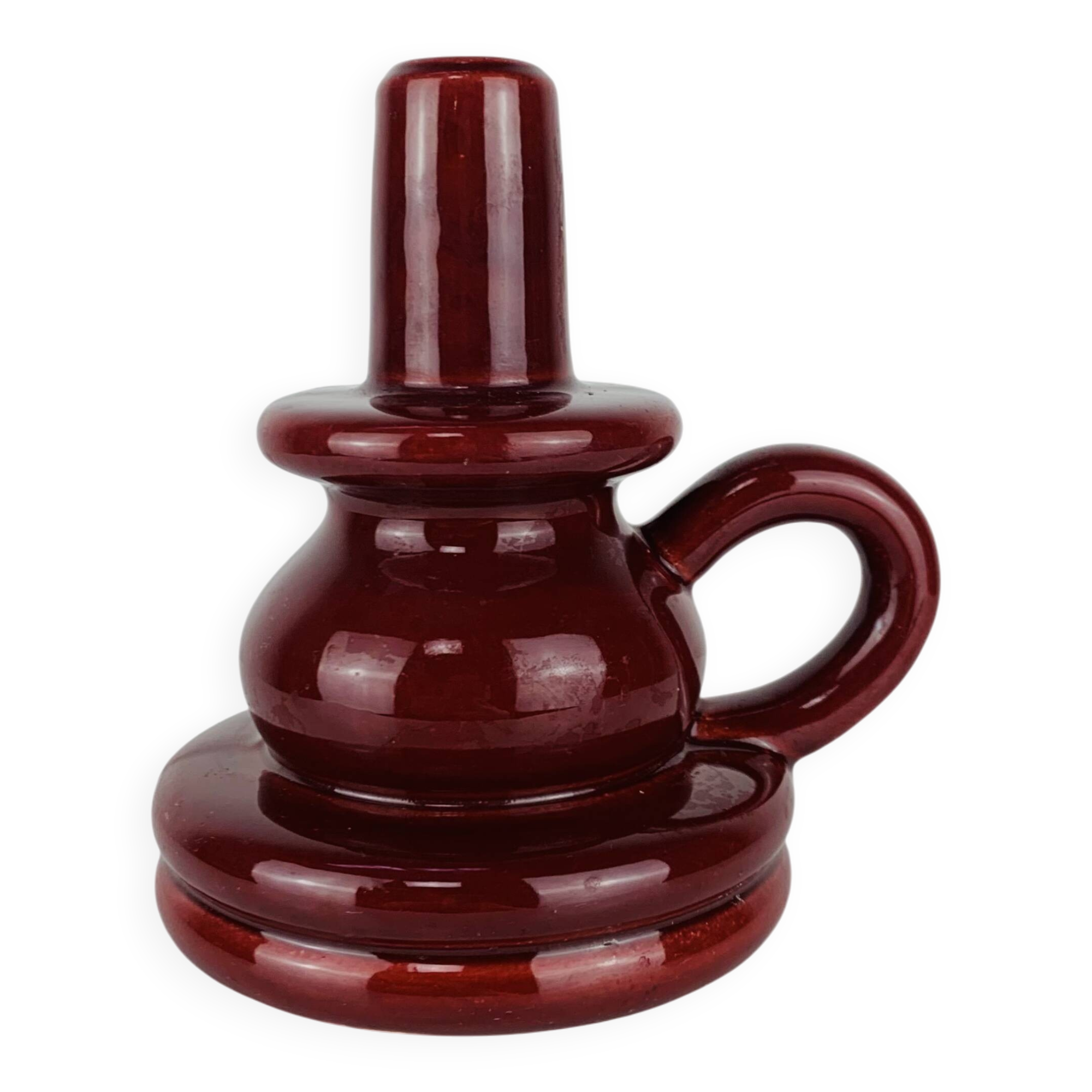 Vintage Saint Clément ceramic candlestick