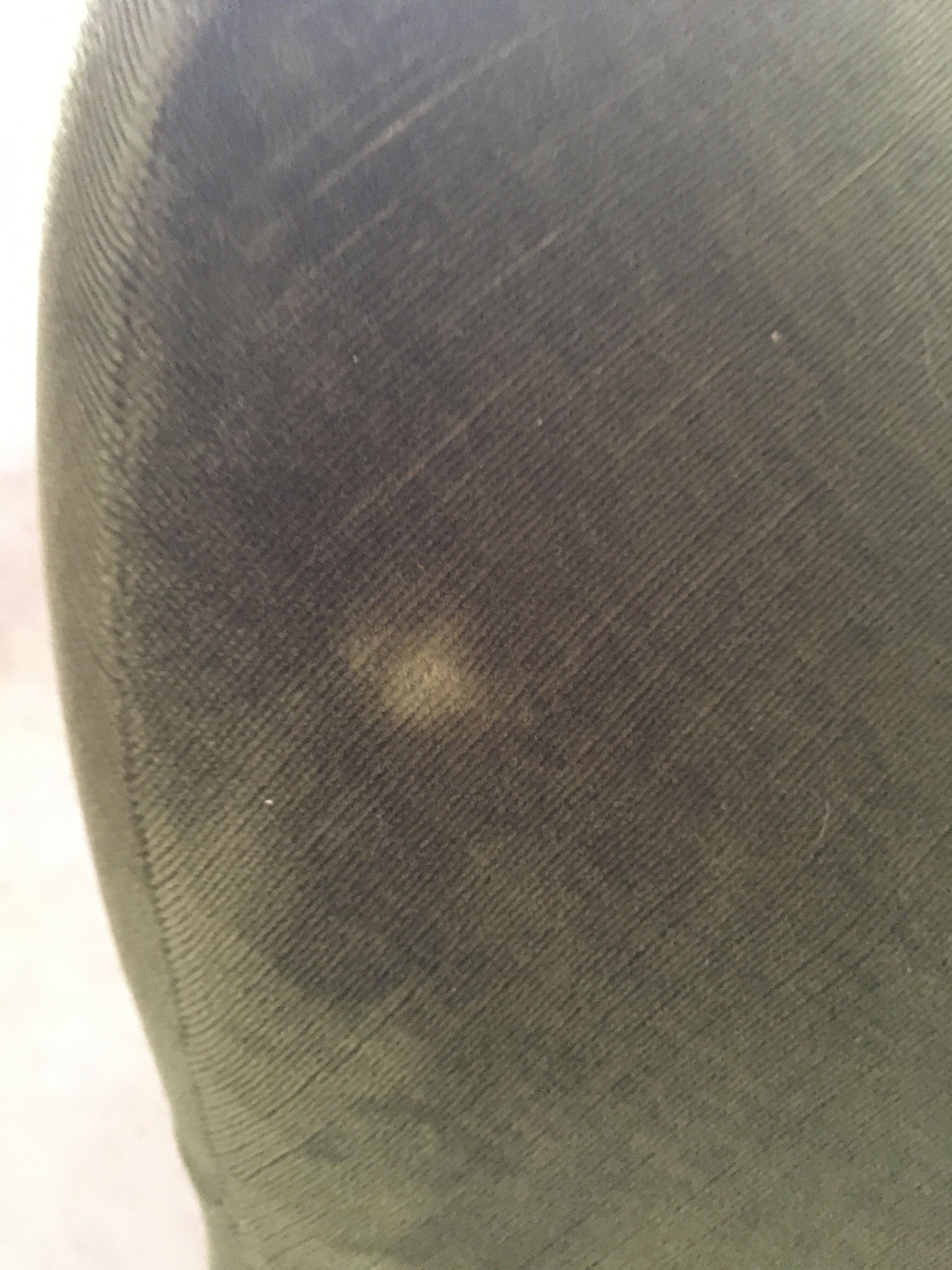 Green velvet toad chair