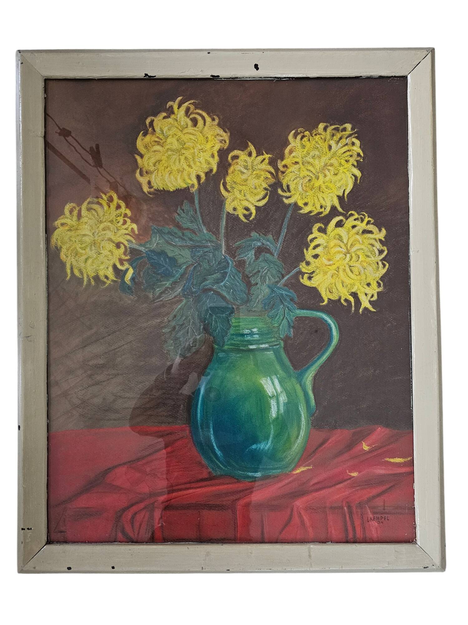 Chalk drawing Leo Kempel 1934 Picture  Height 70  Width 56 cm