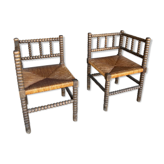 Old straw chairs