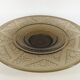 Smoked glass Art Deco cup signed Verame, with acid-engraved geometric decoration 1930