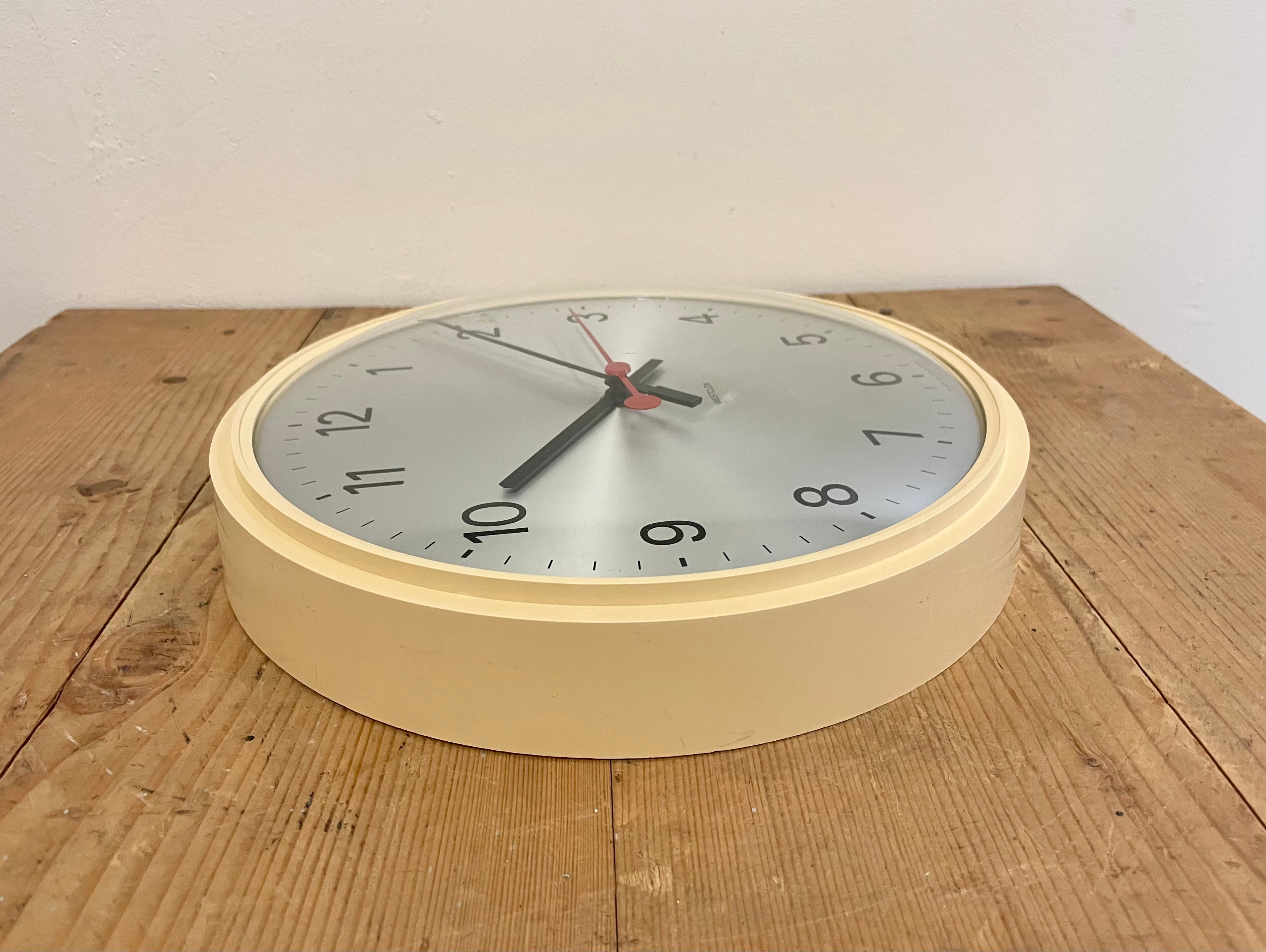 Vintage Beige Bakelite Wall Clock from Westclox , 1970s