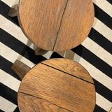 Pair of handmade stools, France 1950