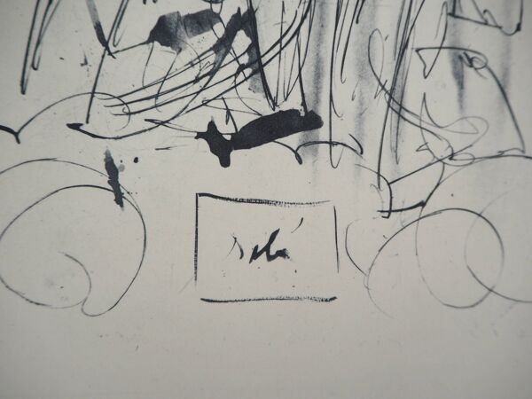 Salvador Dali : Divine Comédie, L’échelle mystique, gravure signée