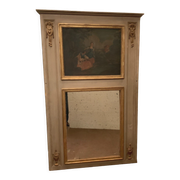 Louis XVI style Trumeau in patinated and gilded wood