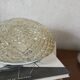Amber glass wall light or ceiling light with a diamond tip.