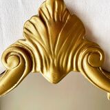 Baroque mirror in golden resin 26x49cm