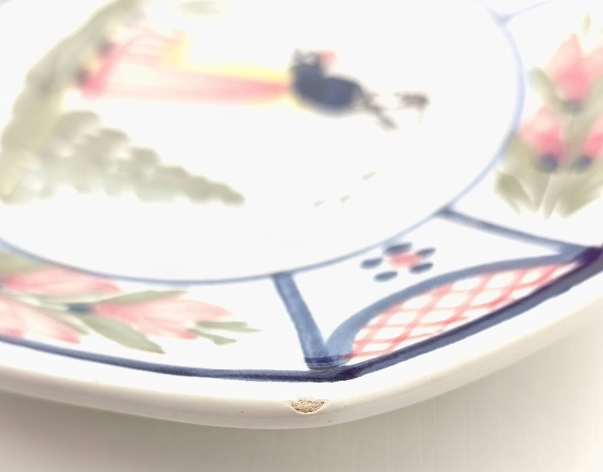 3 small Henriot Quimper plates