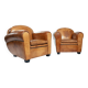 Set of 2 Bart Van Bekhoven Art Deco Club Chairs, Australian Sheepskin