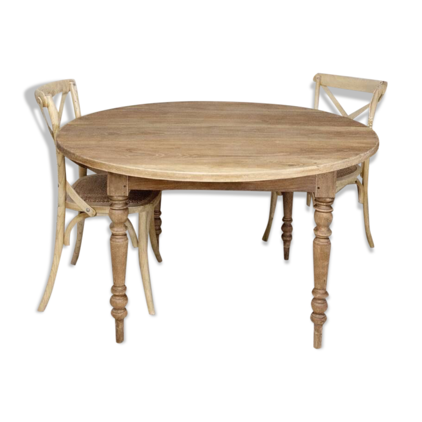 Large restored solid chestnut table