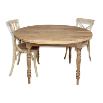 Large restored solid chestnut table
